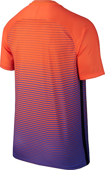 Manchester City's 16-17 third kit is anything but usual, boasting orange and purple as main colors, with white and black used for trim. The new Manchester City 2016-2017 third jersey was unveiled by players and fans today. Once again based on a global Nike template as in the previous two seasons, the new Man City third kit reflects the city's status as a hub for music, style and sport.  +4   The new Manchester City 16-17 home, away and third kits are the first to feature the new club crest which was unveiled in late 2015. Etihad Airways continues as main sponsor for the new Manchester City 2016-17 shirt.  Manchester City 16-17 Third Kit This is the new Manchester City third shirt.  Made by Nike, the new Manchester City third jersey is predominantly orange with a dominant purple fade on the front. Both the Nike and Etihad logos on the front of the Made City 16-17 third kit are white. Based on Nike's Vapor kit template with AeroSwift technology, the Manchester City 2016-17 third shirt sees a black line run down on each side.  In the first season in which Manchester City uses its new club logo, Nike and the club decided to use the original, colored version of it on the Manchester City 2016-2017 third kit.  +1   The shorts of the Manchester City 16-17 third kit will also be purple (officially 'Persian Violet'), while the color of the socks is not known at the moment.    The Manchester City 2016-17 third kit will be the first time for Manchester City to sport an orange shirt in away games since the 2008-09 season, when the away kit was orange with navy and yellow trim.