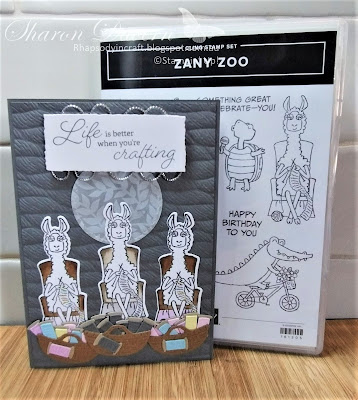 Rhapsody in craft, #rhapsodyincraft,#colourcreationsbloghop,Friendship card, Basic Gray, Zany Zoo, Crafting With You, Twisted Rope 3D, Deckled Rectangle Dies, Crafting with You Dies, Zany Zoo Dies, Stampin Blends, Vellum Basics Card, Stampin' Up! #artwithheart,