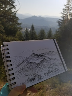 sketch @ bald mountain trail, idaho