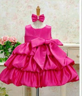 Gaun Pesta Anak Perempuan Cantik Warna Pink