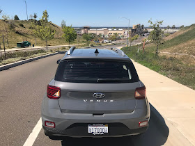 Rear view of 2020 Hyundai Venue SEL