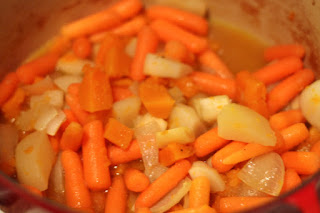 picture of vegetables removed from pot