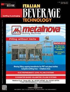 Italian Beverage Technology 78 - November 2014 | ISSN 1590-6515 | TRUE PDF | Irregolare | Professionisti | Bevande | Cibo | Impianti
Riviste esclusivamente in inglese, sviluppate a supporto di tutte quelle aziende italiane che vogliono puntare sull’export di macchine, prodotti e servizi dell’industria alimentare e delle bevande Le riviste hanno una diffusione mondiale e vengono pubblicate a mesi alterni.
Per quanto riguarda la sezione alimentare viene pubblicata con la dicitura: Italian Food Technology.
Per quanto riguarda la sezione bevande viene pubblicata con la dicitura: Italian Beverage Technology.