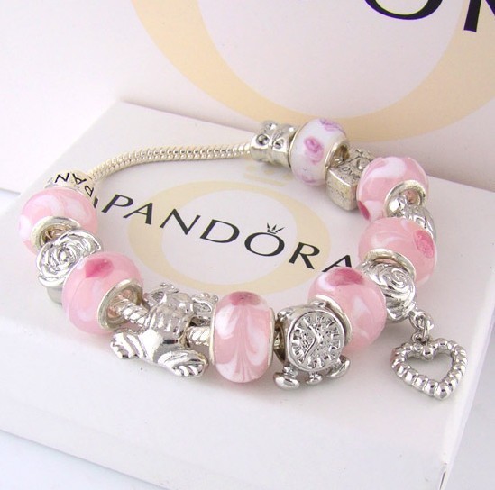 Fashion jewelry show Pandora silver Bracelet with 7 beads 