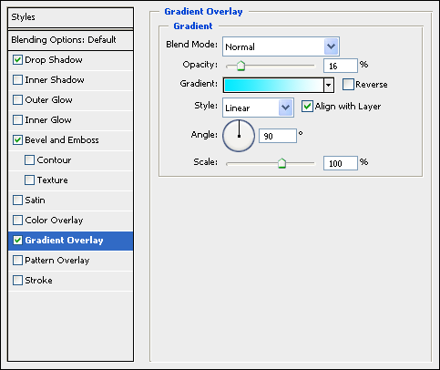 effek Gradient Overlay pada photoshop 1