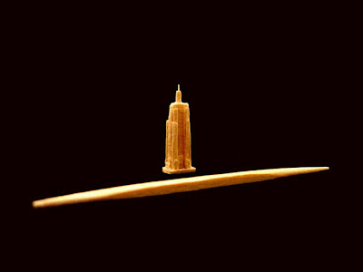 Tiny Sculptures Made From A Single Toothpick Seen On www.coolpicturegallery.us