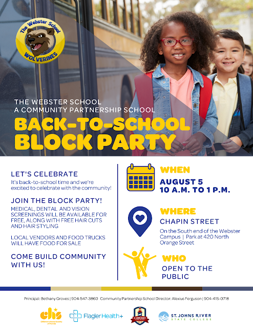 Webster Back To School Party Flyer