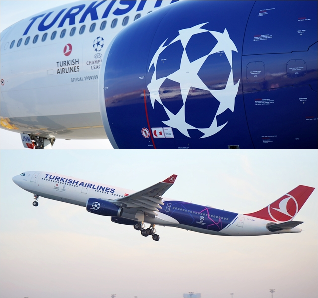 AÉREAS: Turkish Airlines projeta aeronave temática da UEFA Champions League