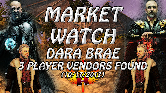 Shroud Of The Avatar Market Watch (10/17/2017) • Dara Brae, 3 Player Vendors Found