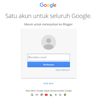 Masukan email klik berikutnya dan masukan sandi