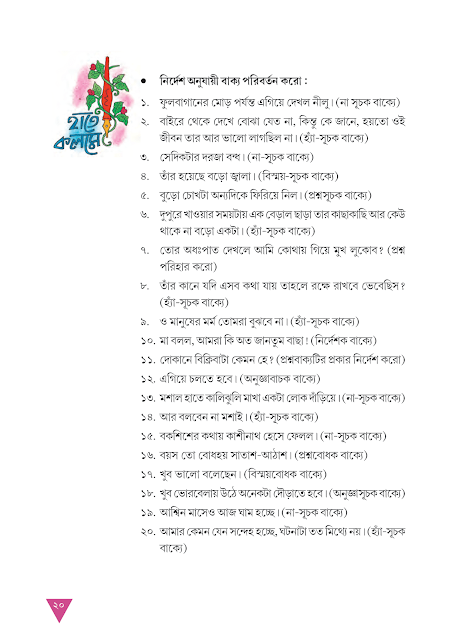 বাক্যের ভাব ও রূপান্তর | তৃতীয় অধ্যায় | অষ্টম শ্রেণীর বাংলা ব্যাকরণ ভাষাচর্চা | WB Class 8 Bengali Grammar