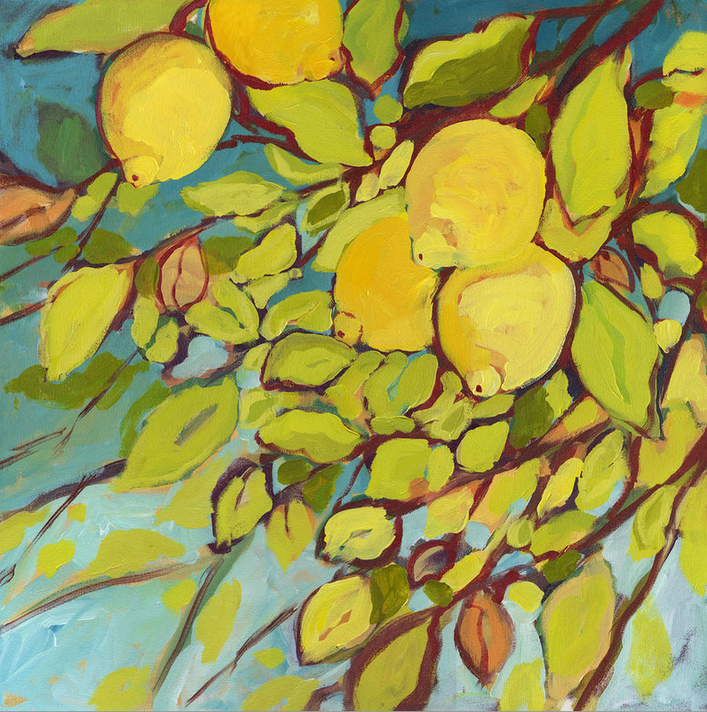 5 Lemons painting by Jennifer Lommers