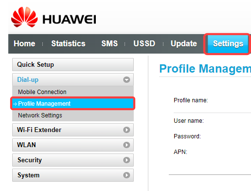 internet Settings Configuration on Router or Modem