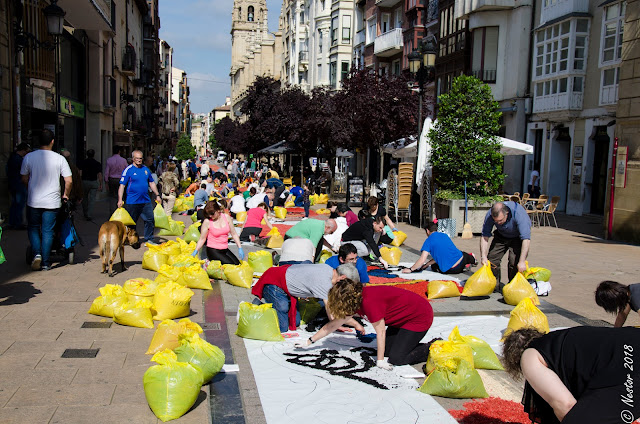 Procesión Corpus. Preparativos. Logroño - La Rioja