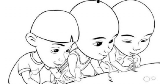  Gambar  Mewarnai Upin  Ipin  Terbaru gambarcoloring