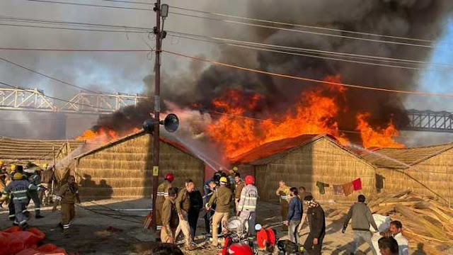 At Prayagraj's Maha Kumbh, a number of tents are on fire. Yogi Adityanath, PM Dials