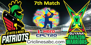 St Kitts And Nevis Patriots vs Guyana Amazon Warriors, 7th Match Predictions 100% Sure: CPL T20 2022