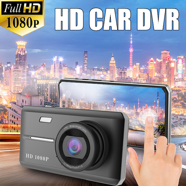  HK108 Touch 4.5inch 1080P Dual Lens Car DVR with Rear Camera