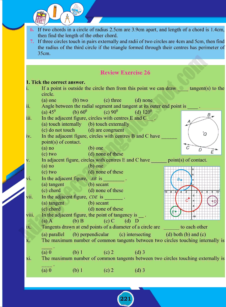 tangents-of-a-circle-mathematics-class-10th-text-book