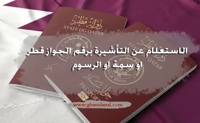 الاستعلام عن التأشيرة برقم الجواز قطر