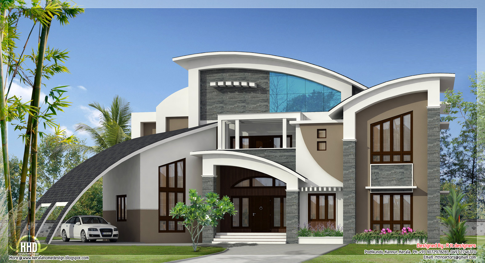 A unique super luxury Kerala villa  Indian House Plans