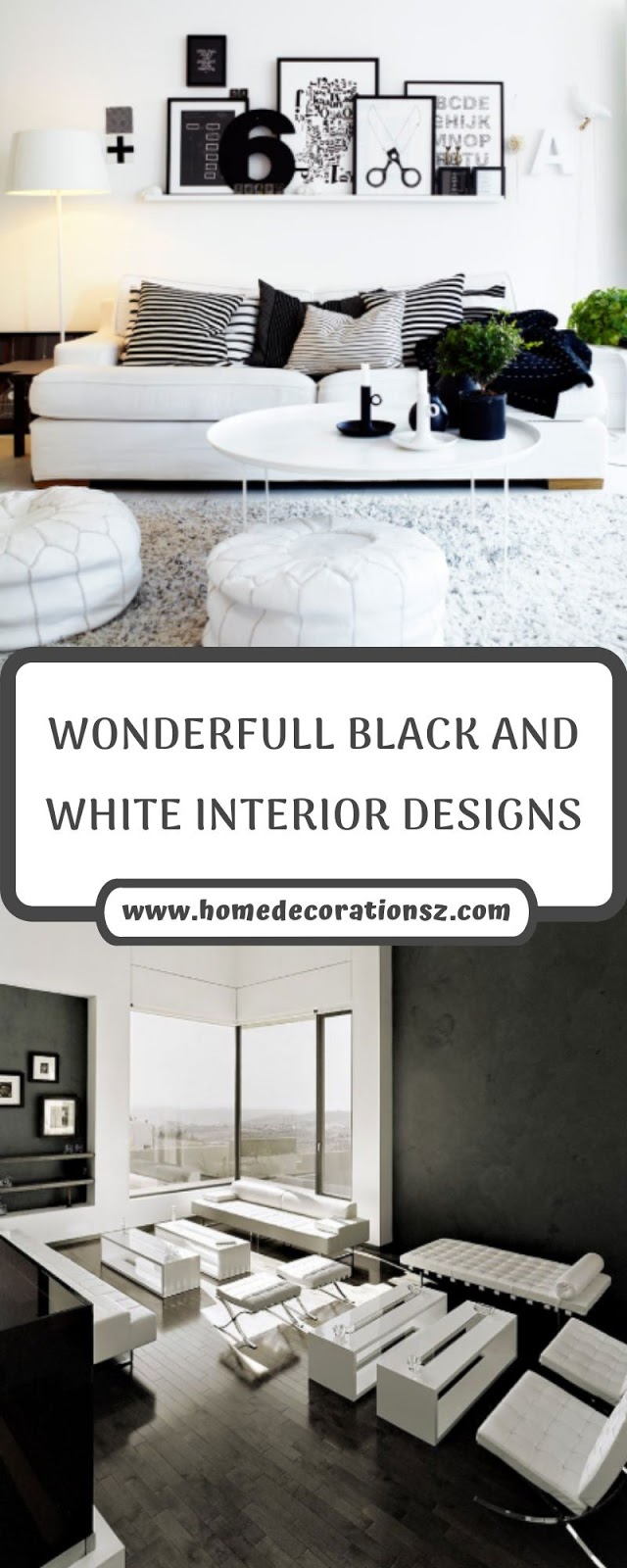 WONDERFULL BLACK AND WHITE INTERIOR DESIGNS