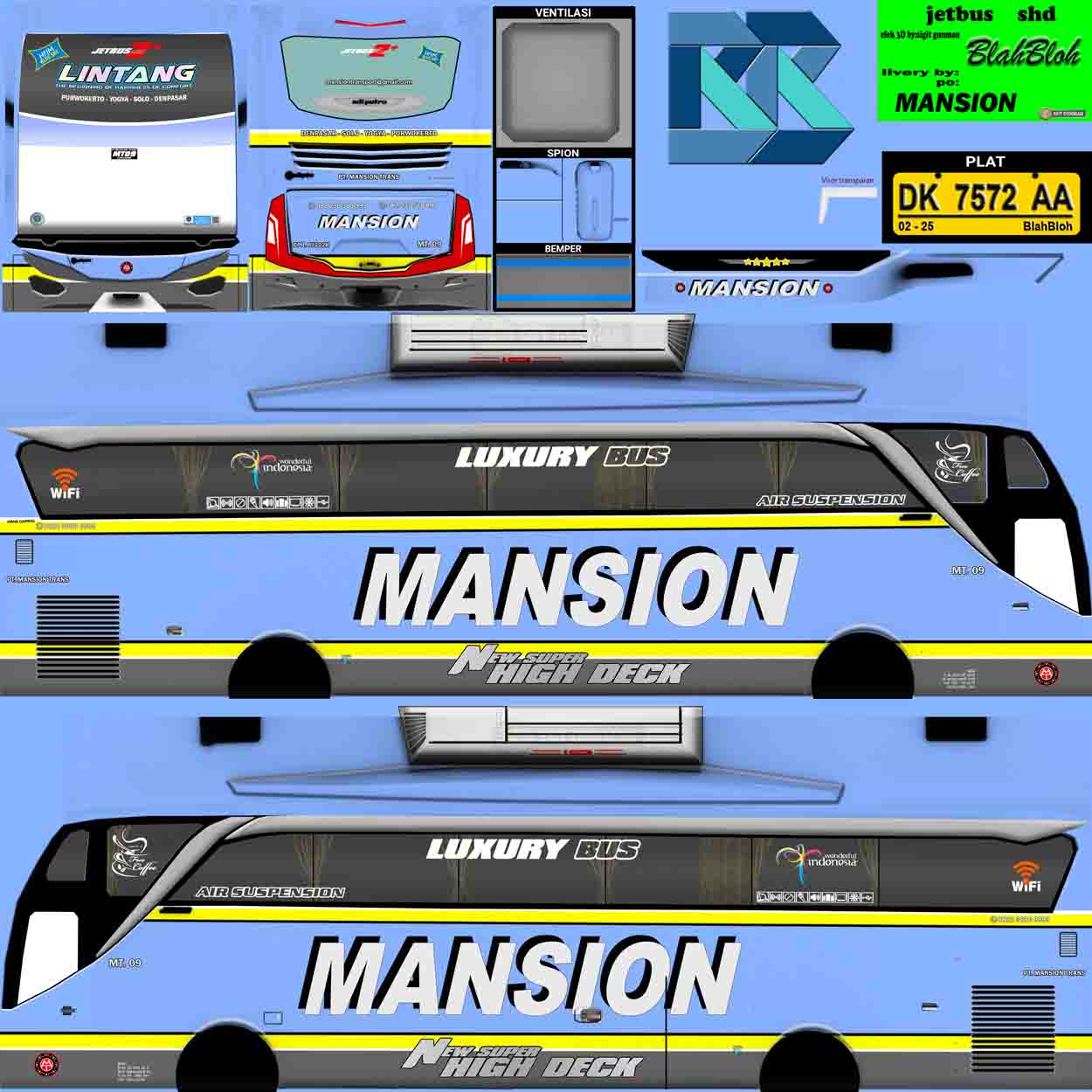 livery bussid mansion jernih