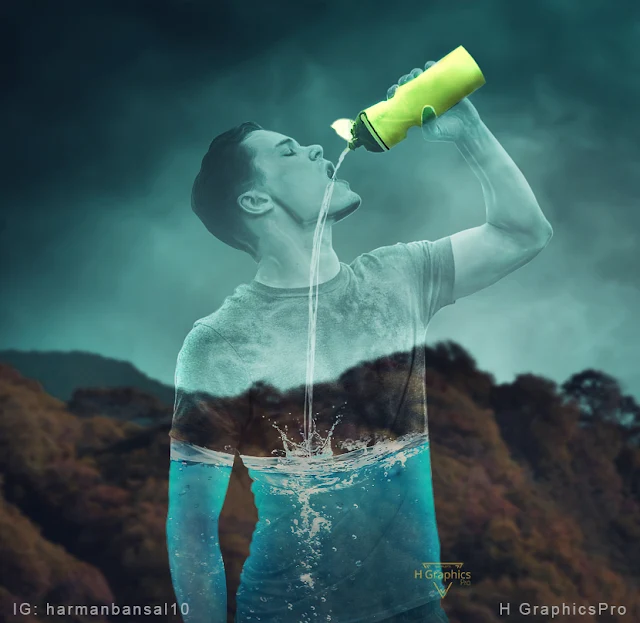 Person Drinking water Manipulation