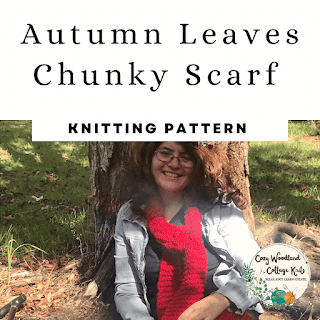 picture of autumn leaves chunky scarf