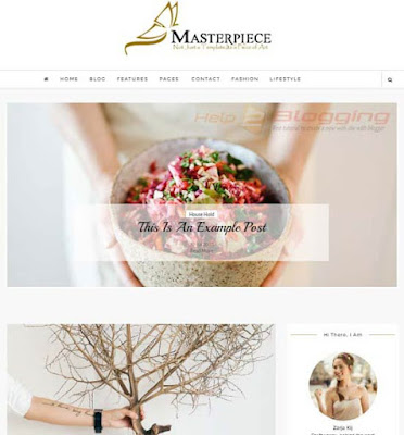 MasterPiece Responsive, Clean, Girly, Simple design For Business, Photography, Fashion, Lifestyle, Technology, Beautician blog etc Fixed slideshow Featured post slider Right Sidebar SEO Ready Post Thumbnails White color 2 Columns layout Premium designBlogger Template download