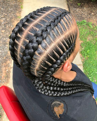 pretty stitch braids styles Ponytail For African American Women