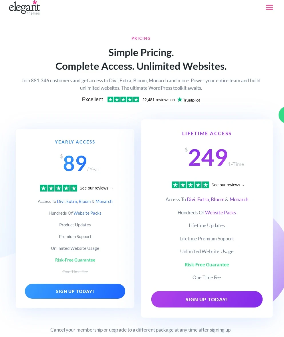 divi pricing