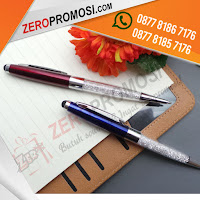 Souvenir Pulpen Besi - PEN KRISTAL BAWAH, Pen Ballpoint Dengan Dekorasi Kristal, Souvenir Pen Besi kristal  diamond premium ballpoint stylus, Souvenir Pen besi Crystal bawah dengan stylus, Jual Pen Metal Grafir Kristal, Pulpen Crystal Stylus, Pulpen Crystal Grafir murah