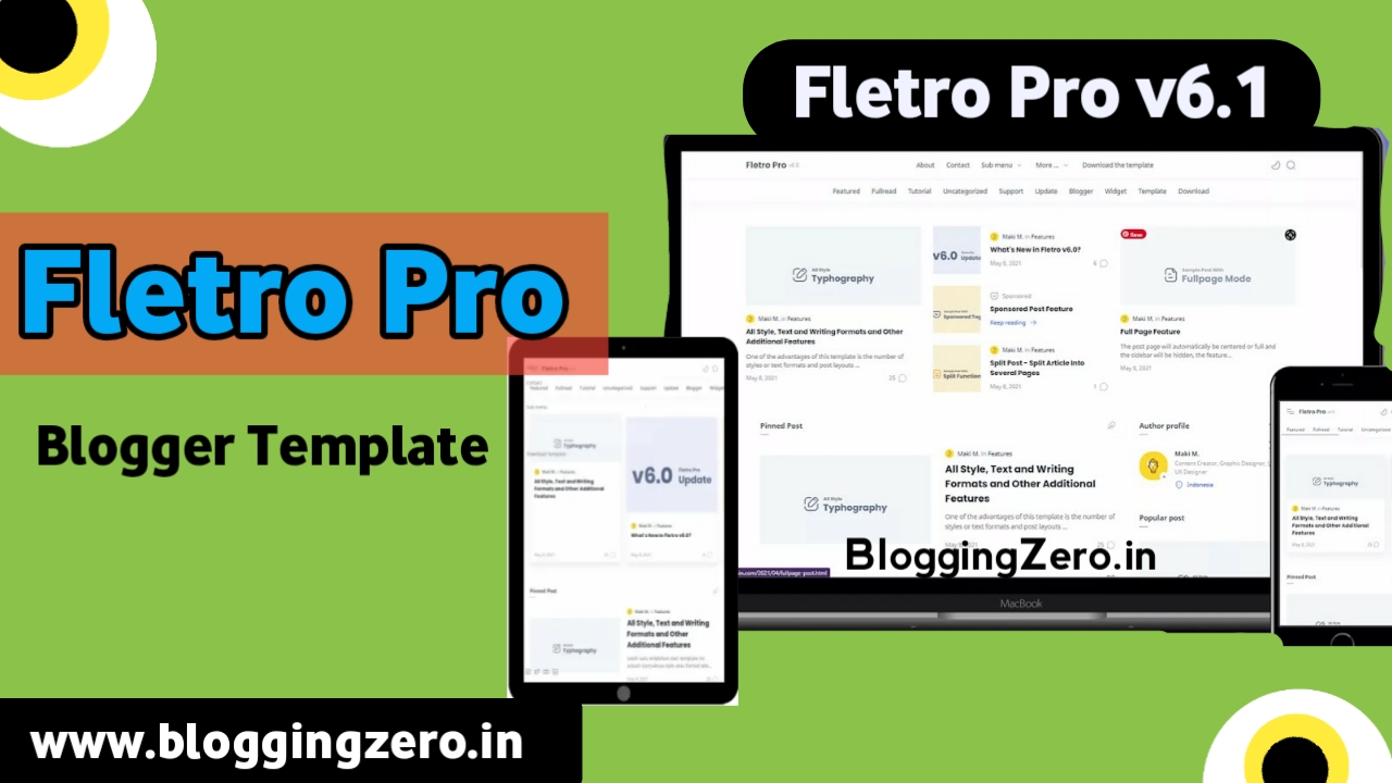 Fletro Pro Blogger Template Free Download