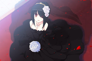    Date A Live Kurumi Tokisaki Anime Girl Black Wedding Dress HD Wallpaper Desktop PC Background 
