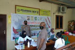 50 Orang Divaksinasi dalam Gerai Vaksin Presisi yang Digelar Polsek Abepura