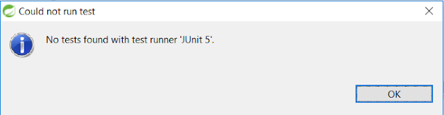 no tests found with test runner junit 5