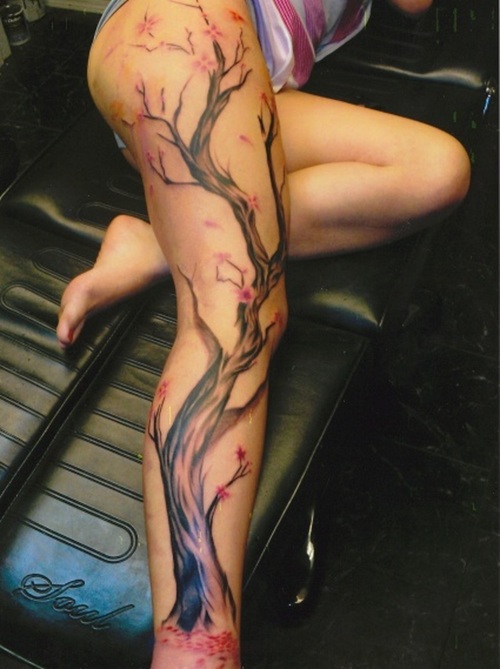 cherry flower tattoo. Cherry blossom flower tattoo