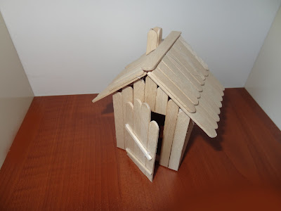 How to make a house out of popsicle sticks