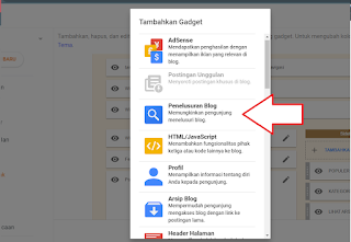 kotak pencarian blogspot
