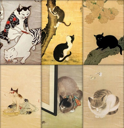 My Sims 3 Blog Japanese  Cats  12 Framed Paintings by Fuglsangs