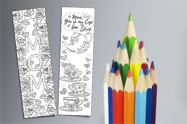 gifts for mom coloring bookmarks