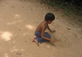 Angkor Wat Cambodian kid