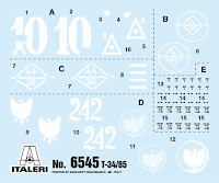 Italeri 1/35 T34/85 Zavod 183 Mod. 1944 (6545) Colour Guide & Paint Conversion Chart