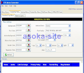 Tutorial Blogger css Menu