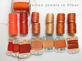 Compare C-Lon Bead Cord Colors with Silks and Chinese Knotting Cord