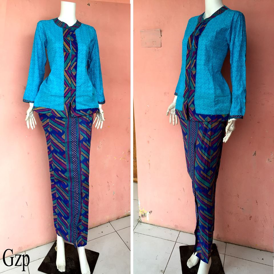 29 Model Baju Batik Setelan Wanita Kombinasi Rok Panjang Modern