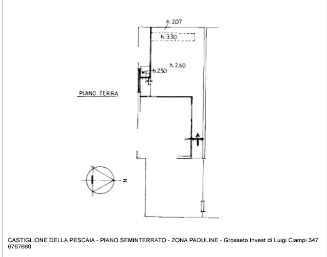 CASTIGLIONE DELLA PESCAIA PADULINE: FONDI/UFFICIO/ABITAZIONE - AL PIANO SEMINTERRATO | Grosseto Invest di Luigi Ciampi