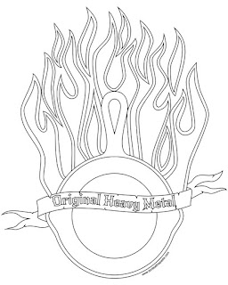 Original Heavy Metal cast iron coloring page in jpg and transparent png format