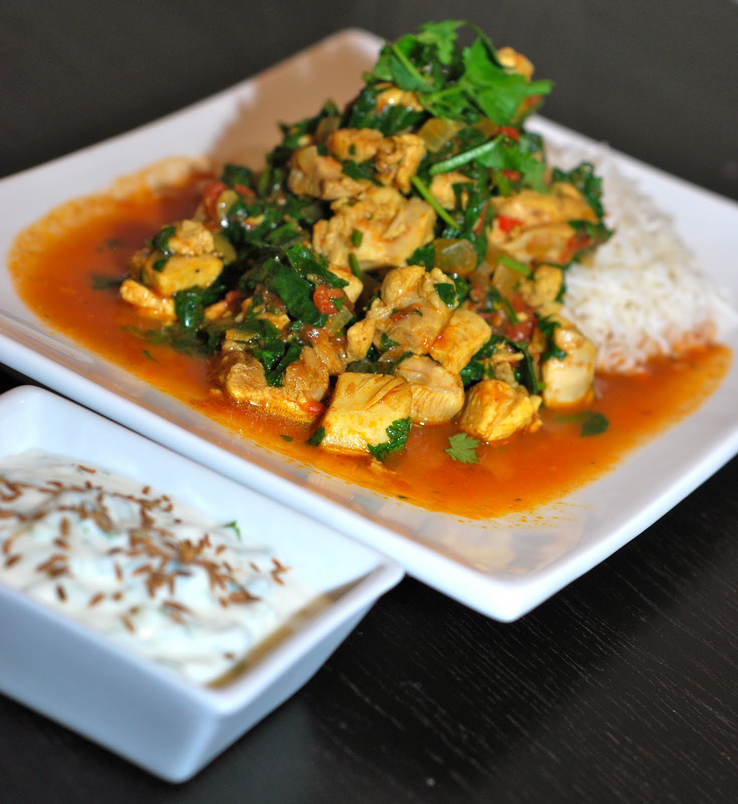 Fragrant Chicken and Spinach Curry